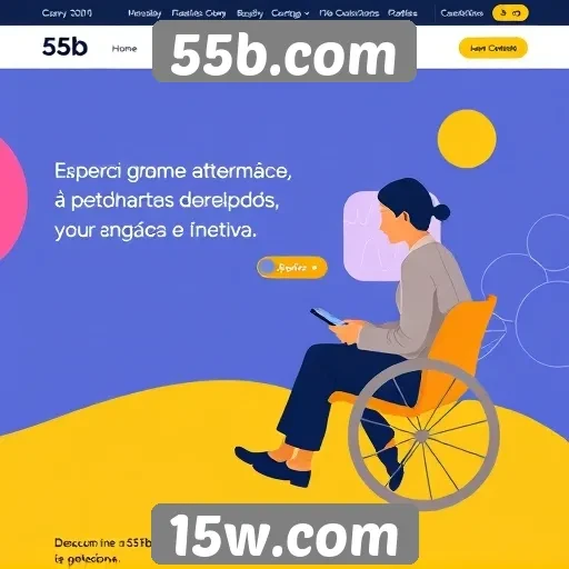 Acessibilidade e interface do usuário em 55b.com